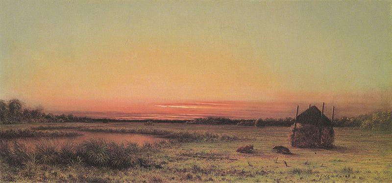 Martin Johnson Heade Two Cattle in a Field